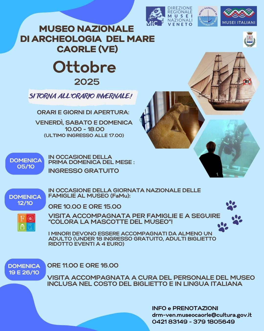 Ottobre 2025 al Museo nazionale archeologia del Mare di Caorle